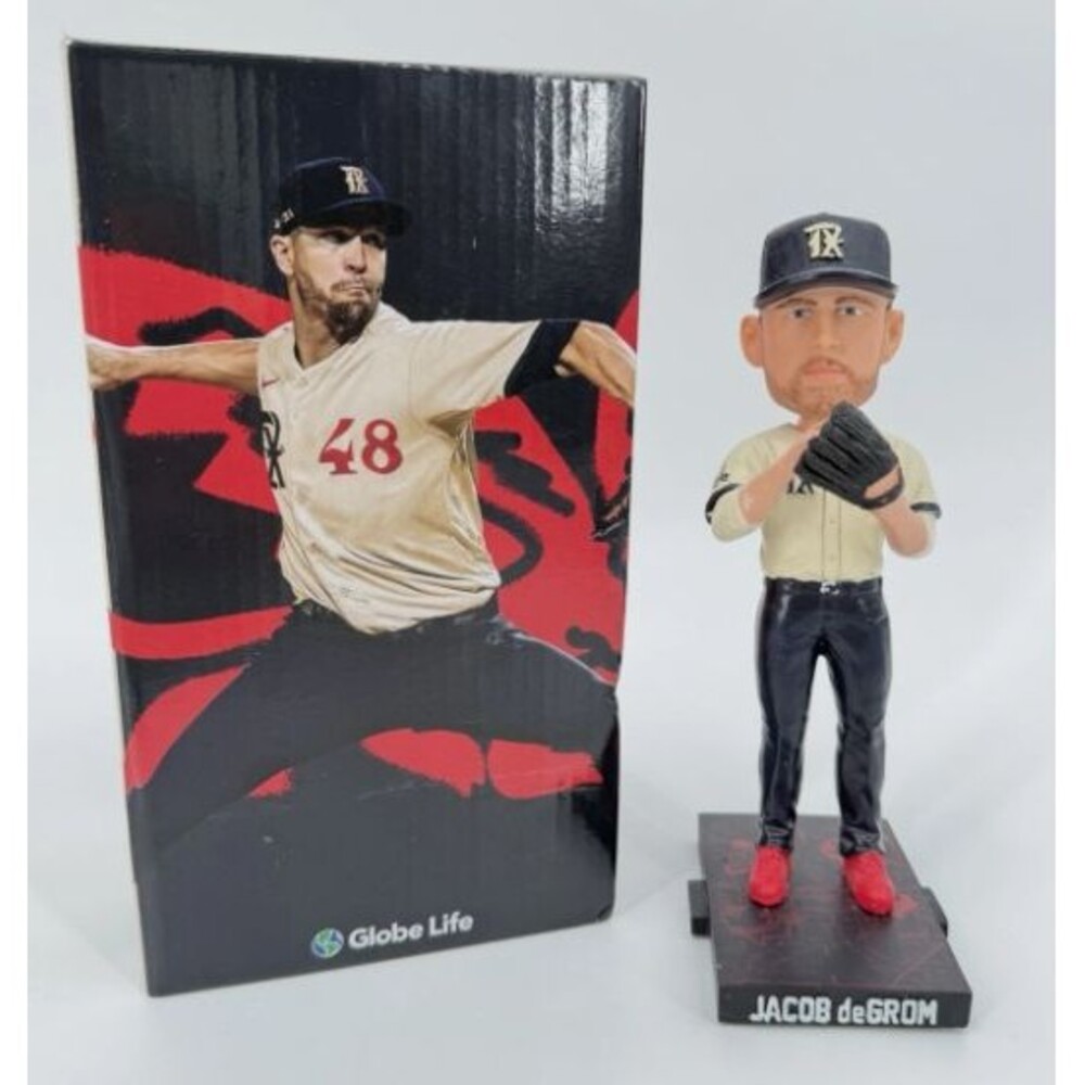 Texas Rangers Jacob deGrom City Connect Bobblehead 3 of 3 2023 SGA NIB MLB